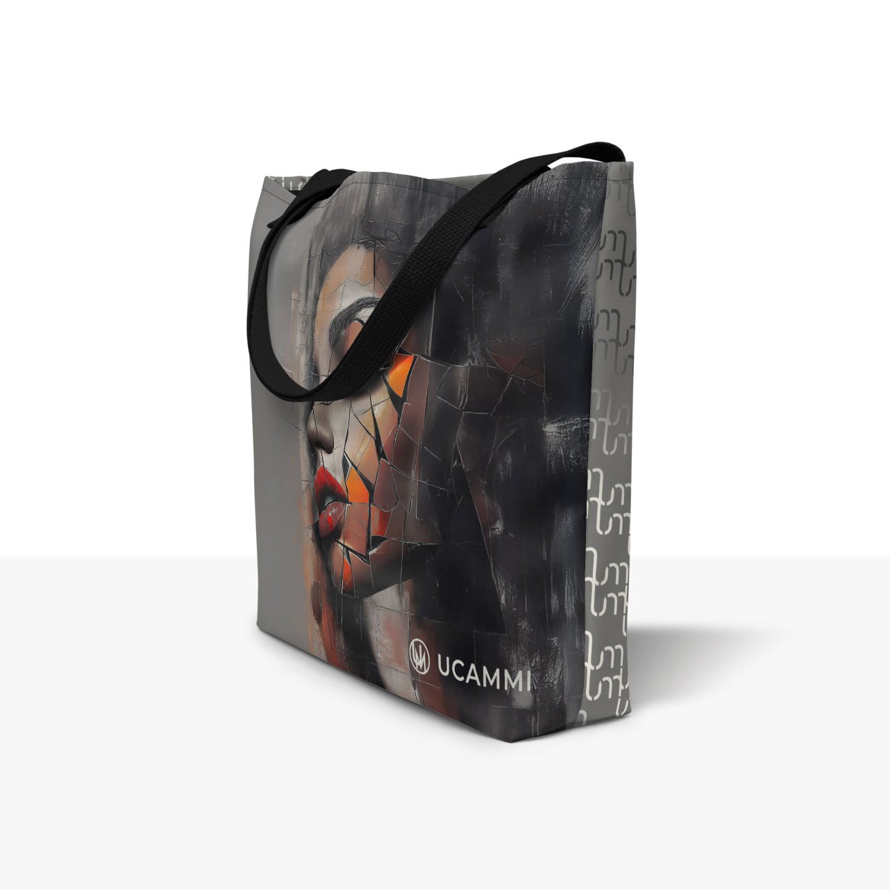 Atelier: Fragmented Portrait Canvas Tote Bag | Double-Sided Medium - Image 4