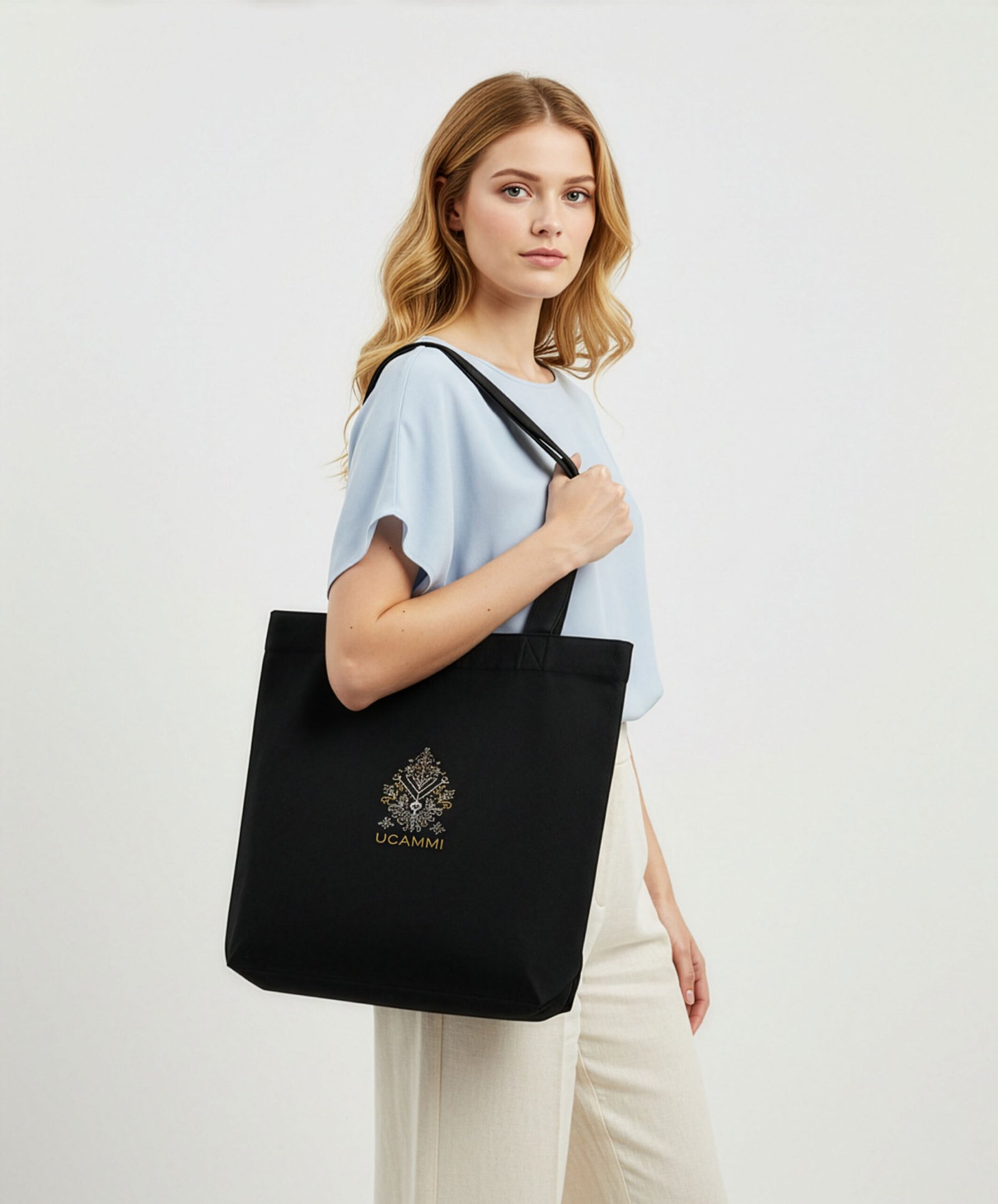 Nomad: Tree of Life Embroidered Tote Bag | Recycled Cotton - Image 2