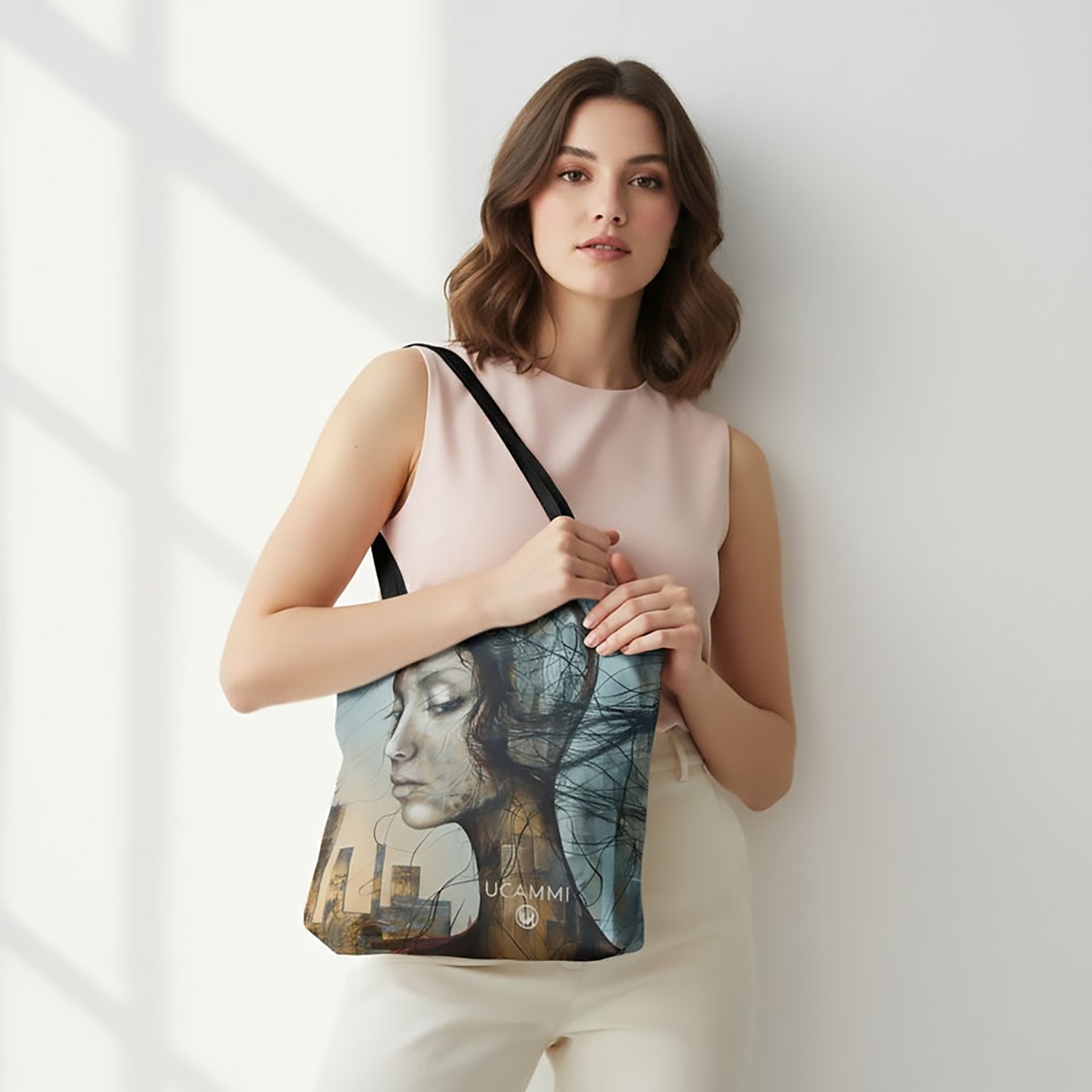 Atelier: Quiet Reverie Portrait Canvas Tote Bag | Double-Sided Medium - Image 3