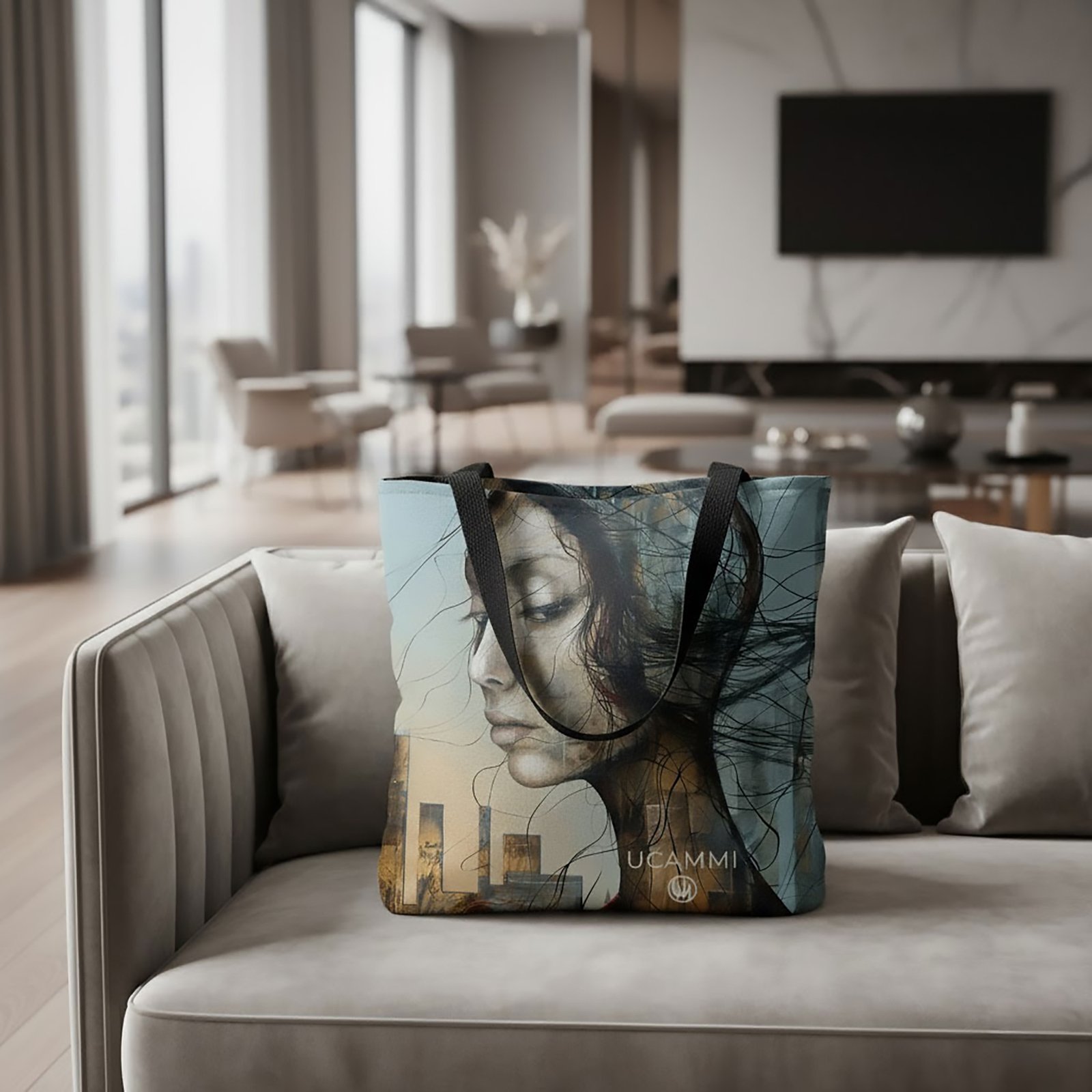 Atelier: Quiet Reverie Portrait Canvas Tote Bag | Double-Sided Medium - Image 7