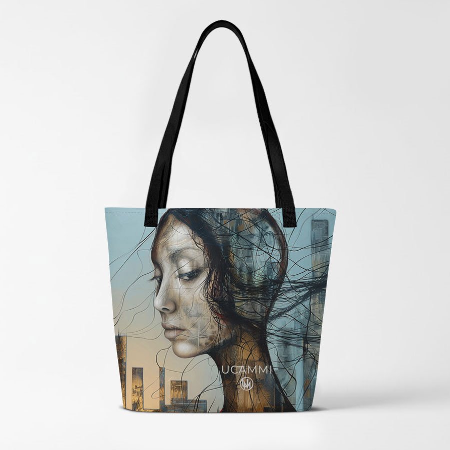 Atelier: Quiet Reverie Portrait Canvas Tote Bag | Double-Sided Large - Image 3
