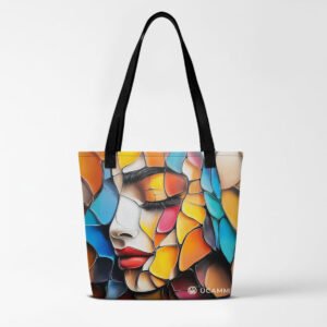 Atelier: Mosaic Portrait Canvas Tote Bag | Double-Sided Large