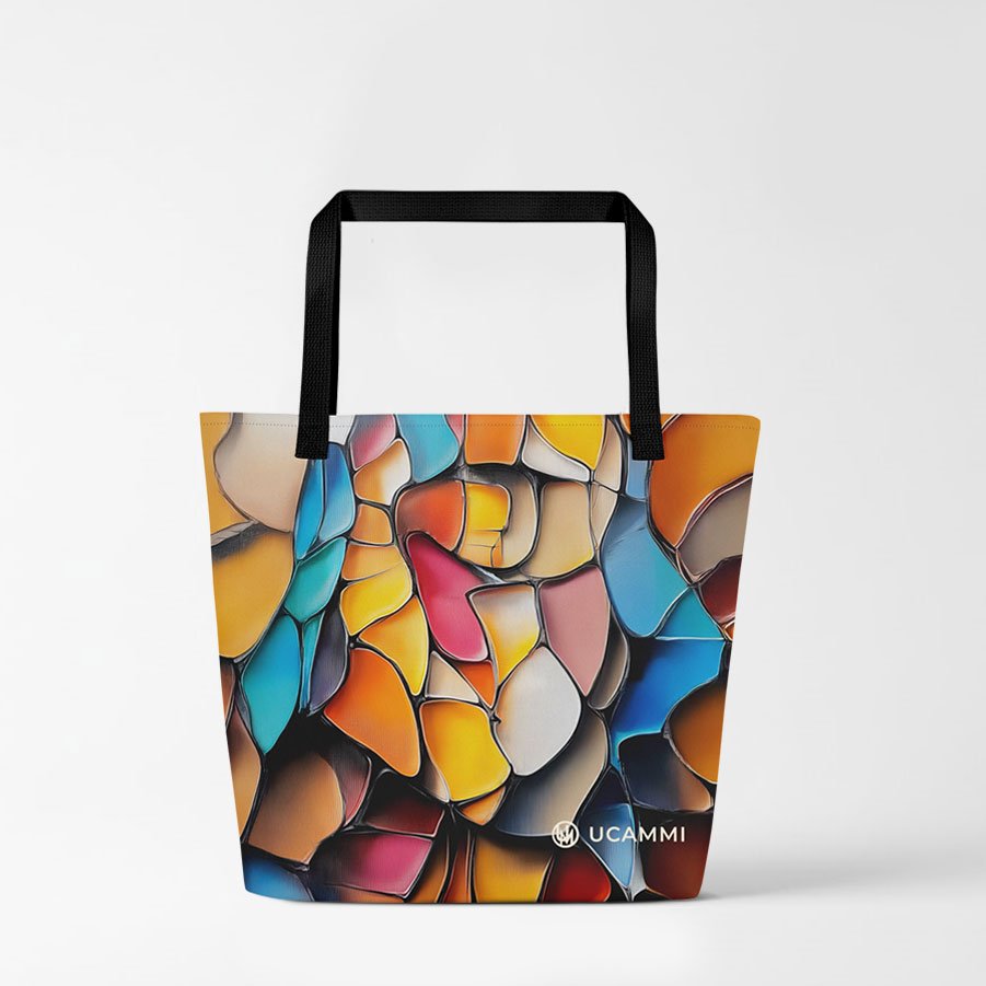 Atelier: Mosaic Portrait Canvas Tote Bag | Double-Sided Large - Image 3
