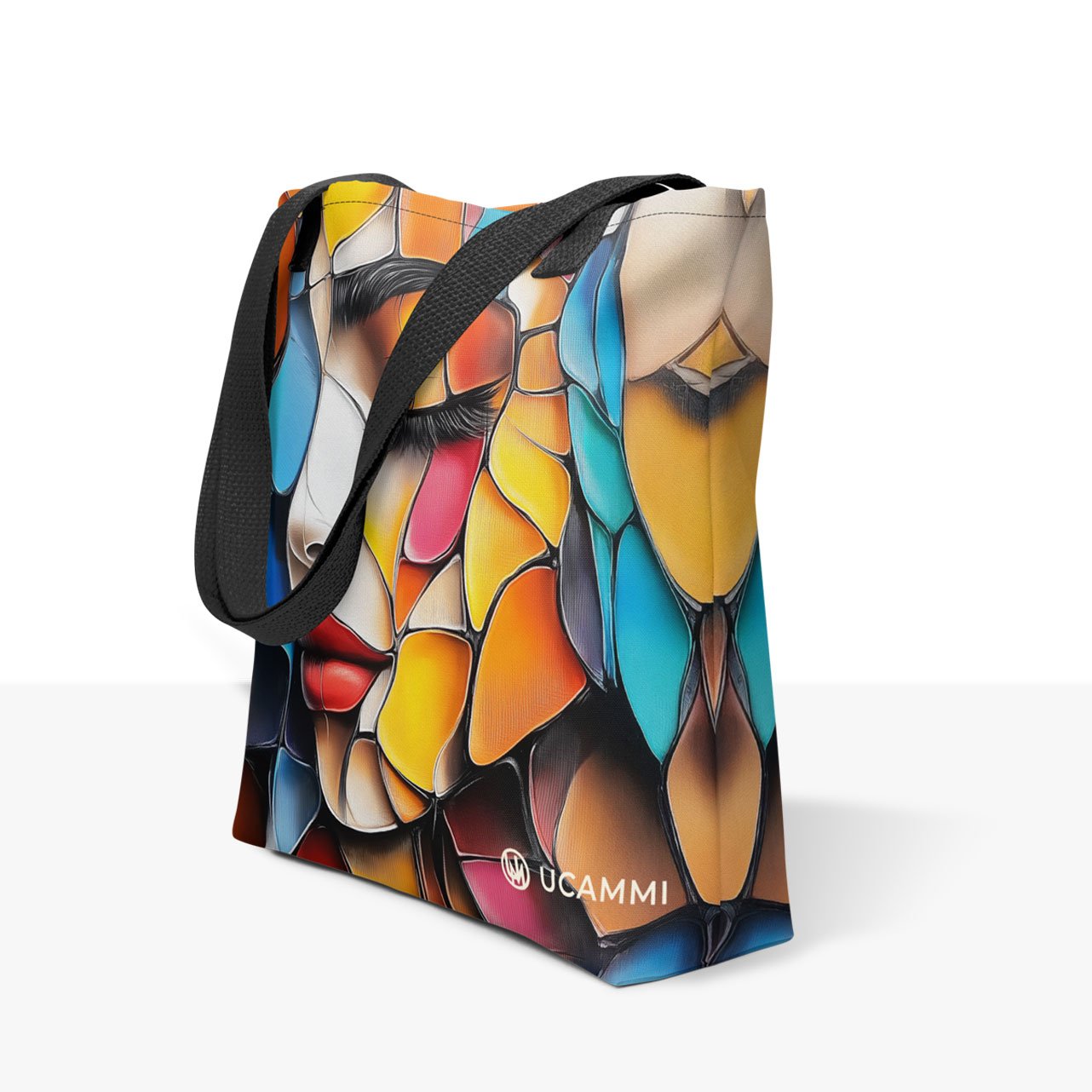 Atelier: Mosaic Portrait Canvas Tote Bag | Double-Sided Large - Image 2