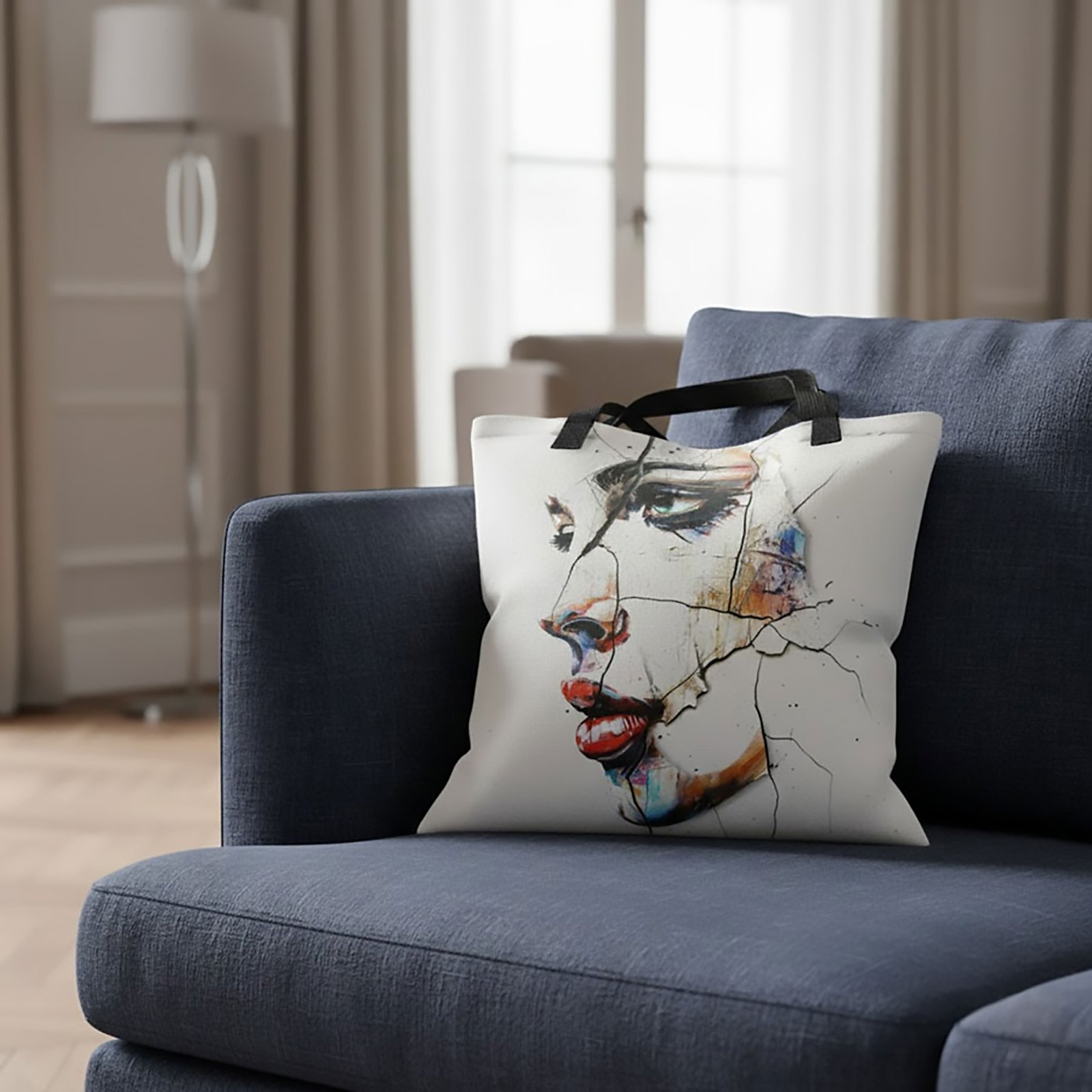 Atelier: Fractured Calm Portrait Canvas Tote Bag | Double-Sided Medium - Image 6