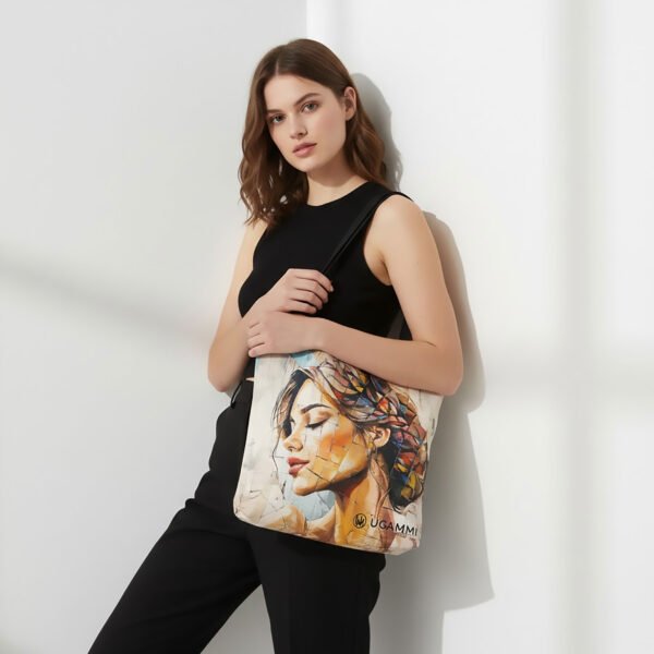 Atelier: Silent Grace Portrait Canvas Tote | Double-Sided Medium