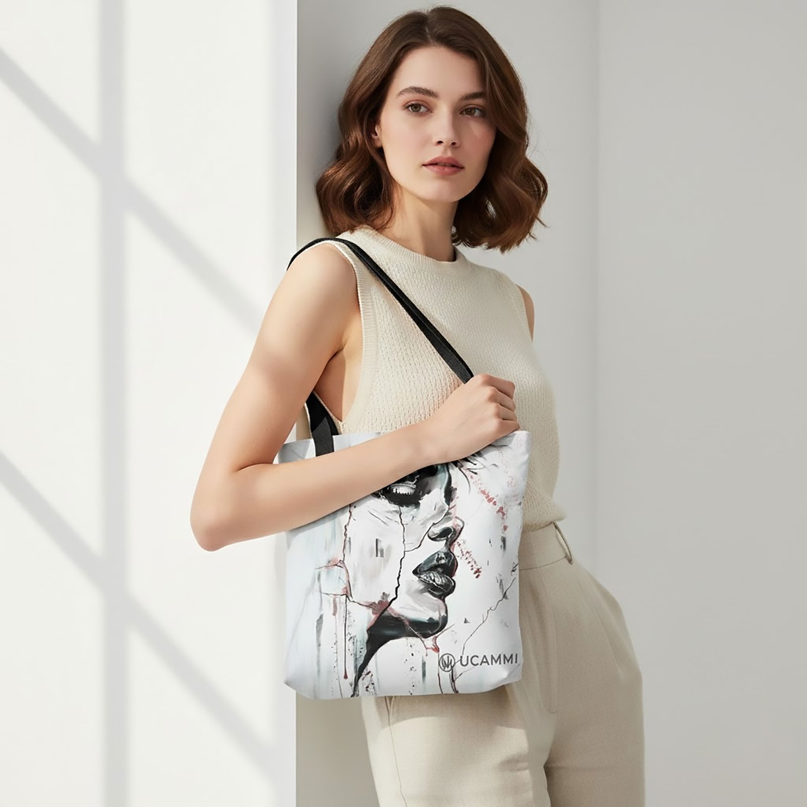 Atelier: Soft Resilience Portrait Canvas Tote Bag | Double-Sided Medium - Image 5