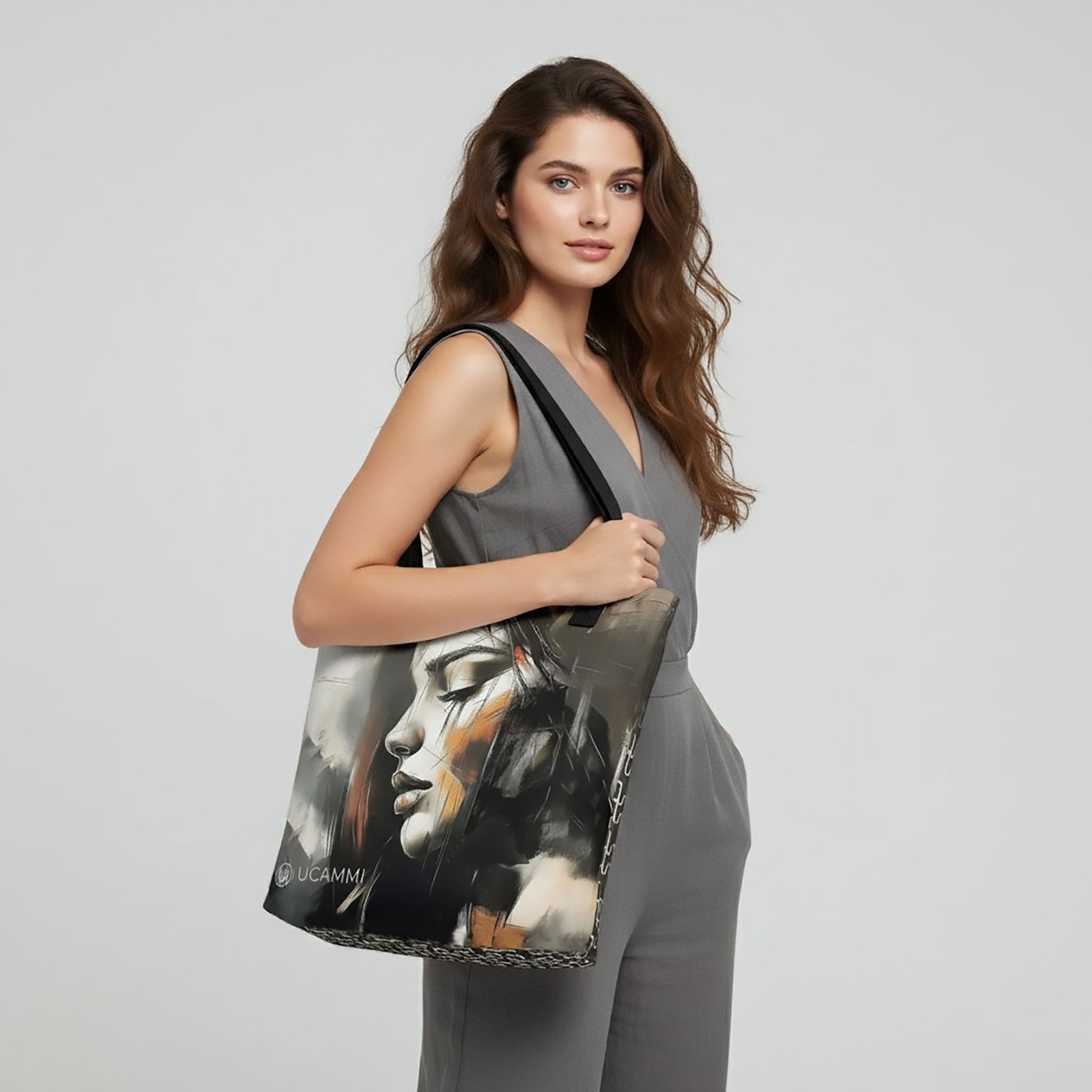 Atelier: Soft Neutral Portrait Canvas Tote Bag | Double-Sided Large - Image 6