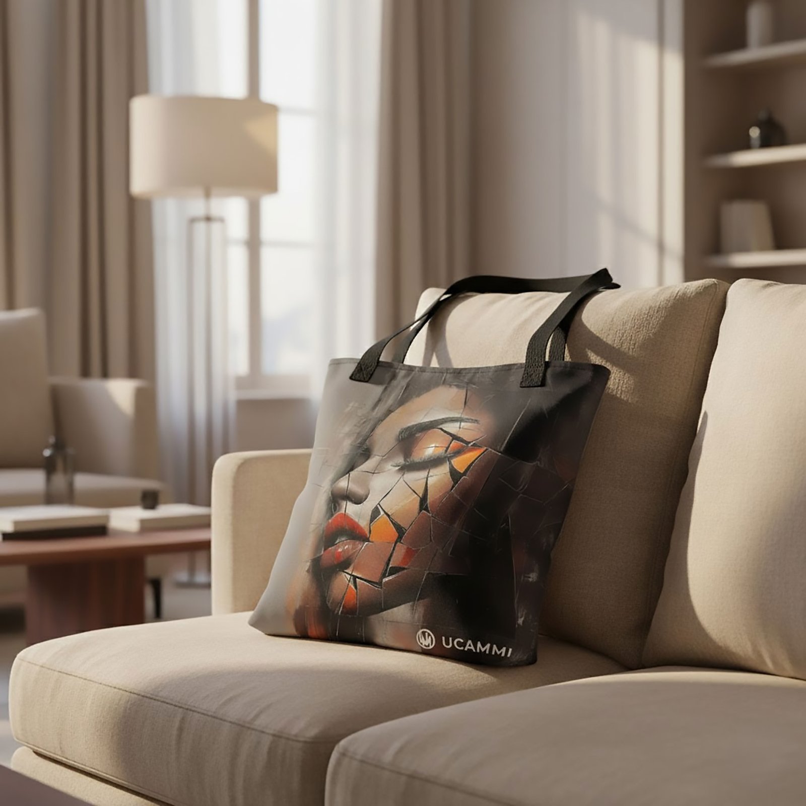 Atelier: Fragmented Portrait Canvas Tote Bag | Double-Sided Medium - Image 7