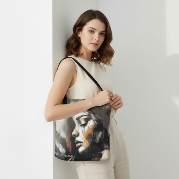 Atelier: Soft Neutral Portrait Canvas Tote Bag | Double-Sided Medium