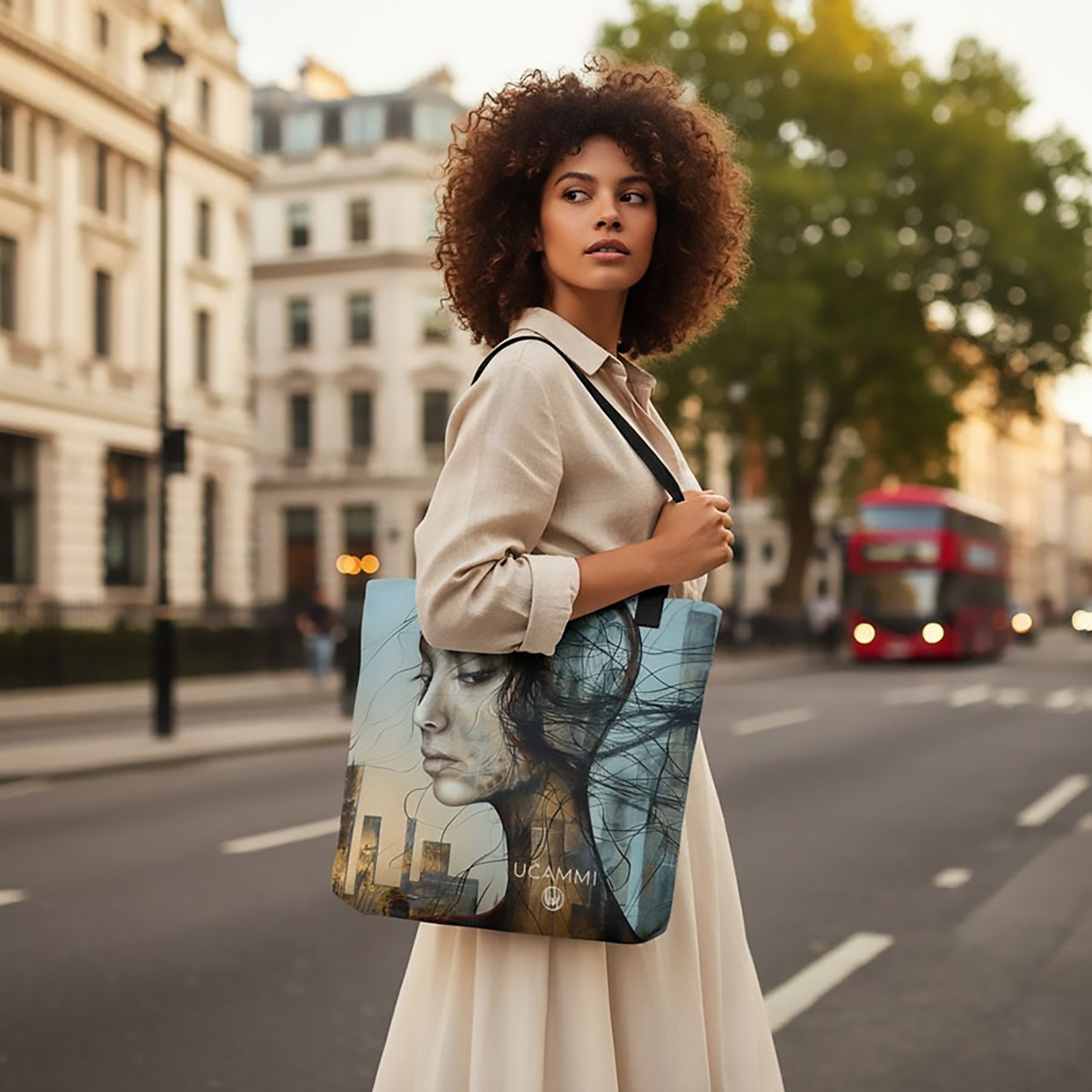 Atelier: Quiet Reverie Portrait Canvas Tote Bag | Double-Sided Large - Image 7