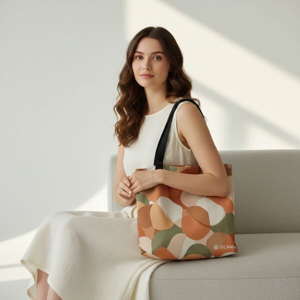 Linea: Pebble Harmony Canvas Tote Bag | Double-Sided | Medium Size