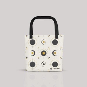Linea: Moon & Sun Harmony Canvas Tote Bag | Double-Sided | Medium Size