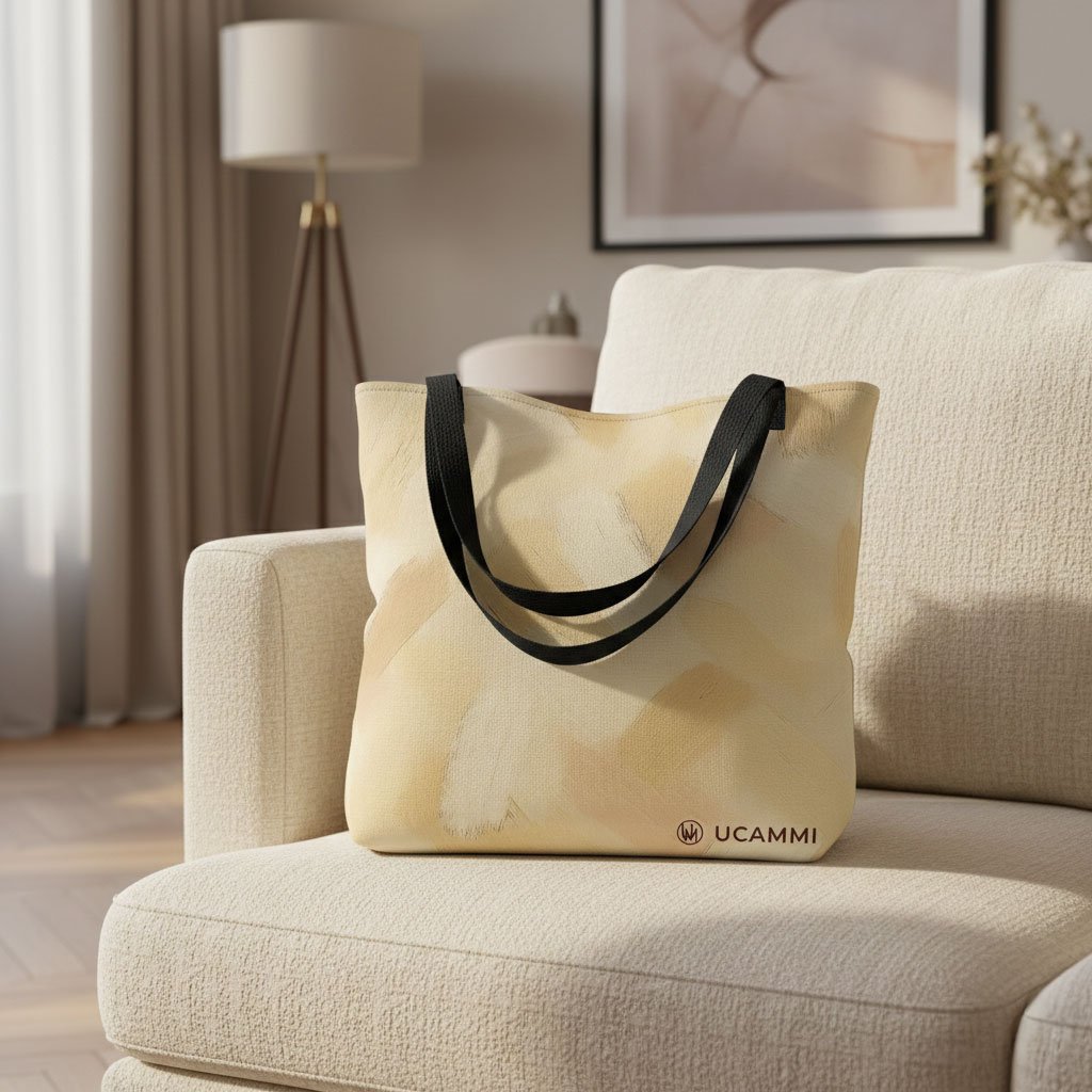 Linea: Soft Brush Texture Canvas Tote Bag | Double-Sided | Medium Size - Image 5