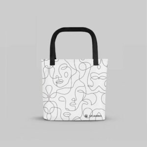 Linea: Flow Lines Medium Tote Bag | Double-Sided | White & Black Options